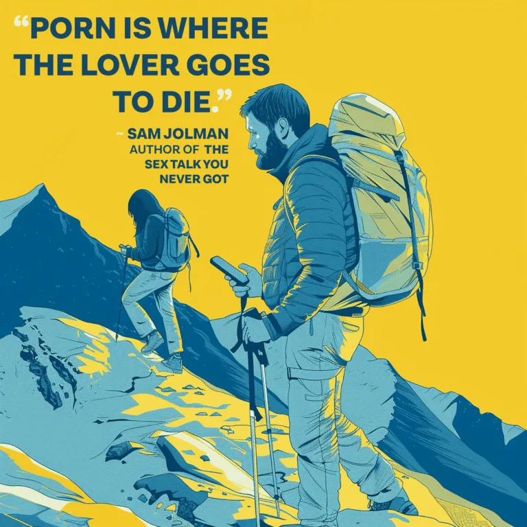 Couple climbing a mountain together, book review on The Sex Talk You Never Got, by Sam Jolman